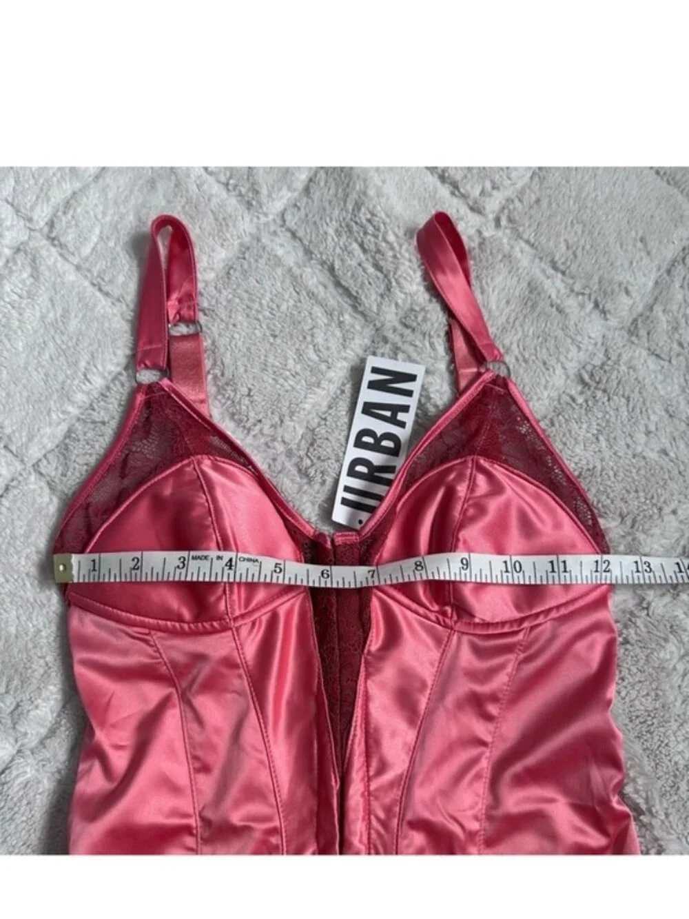 Urban Outfitters | Coral Pink Piper Satin Corset Dress | Size Extra Small - Picture 11 of 13